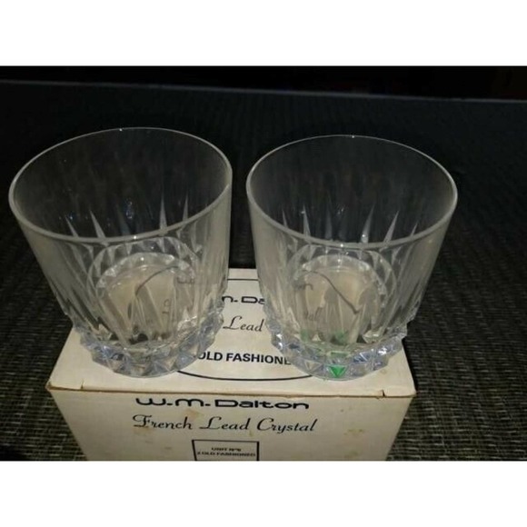 (6 ) W.M. Dalton hand blown  wiskLead Crystal, made in France - Picture 1 of 2